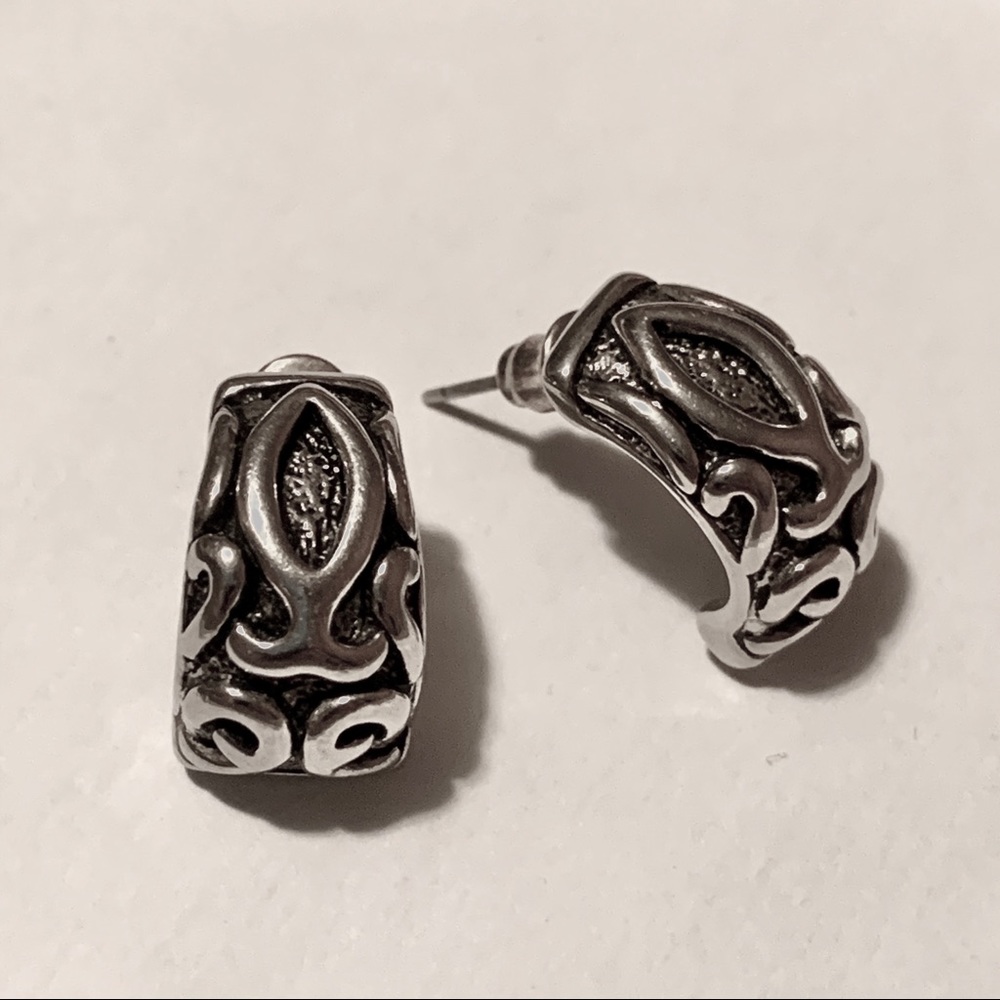 Silver cuff earrings